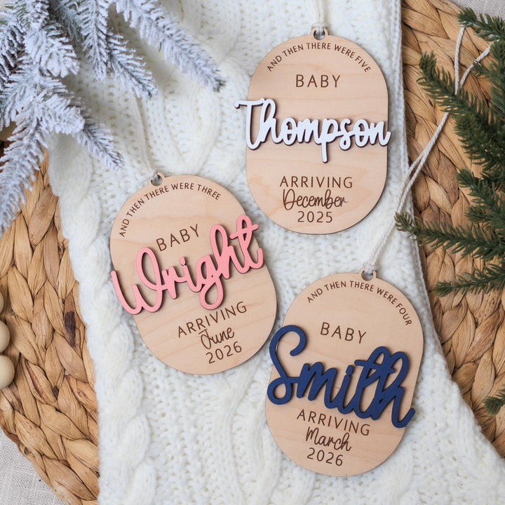 Personalized Baby Announcement Pregnancy Ornament