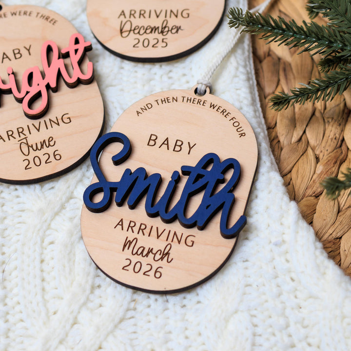 Personalized Baby Announcement Pregnancy Ornament
