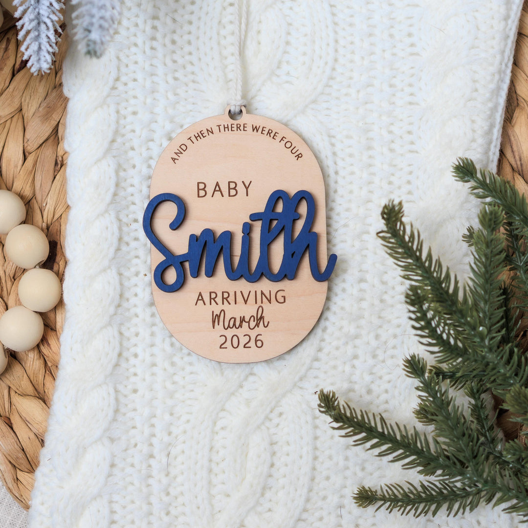Personalized Baby Announcement Pregnancy Ornament