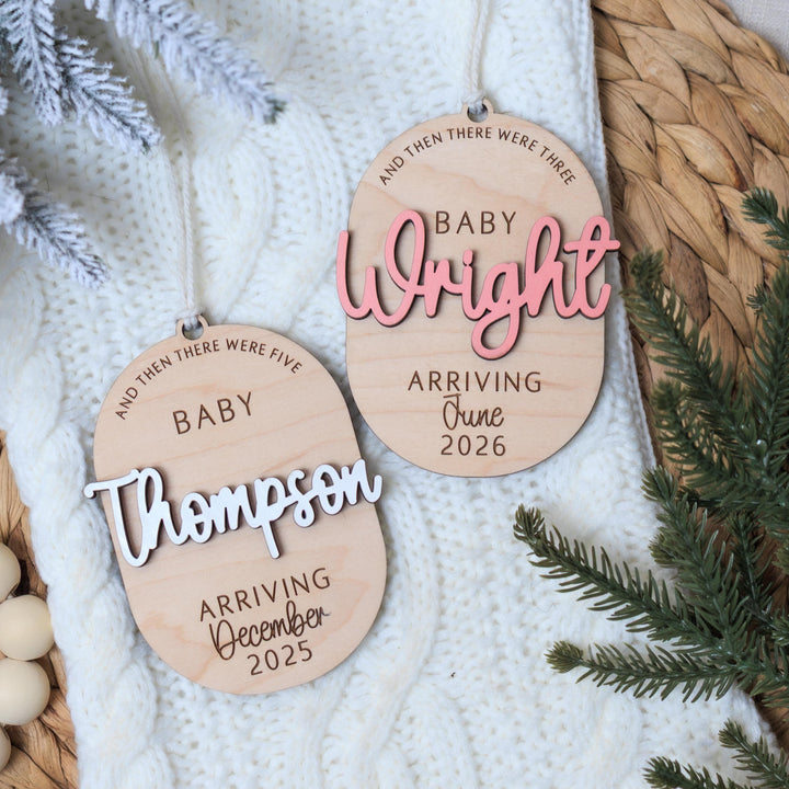 Personalized Baby Announcement Pregnancy Ornament