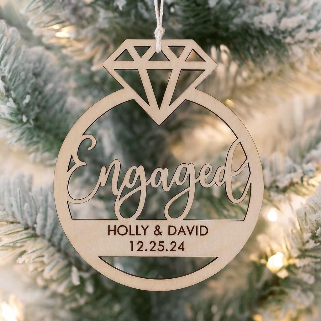Married or Engaged Diamond Ring Ornament