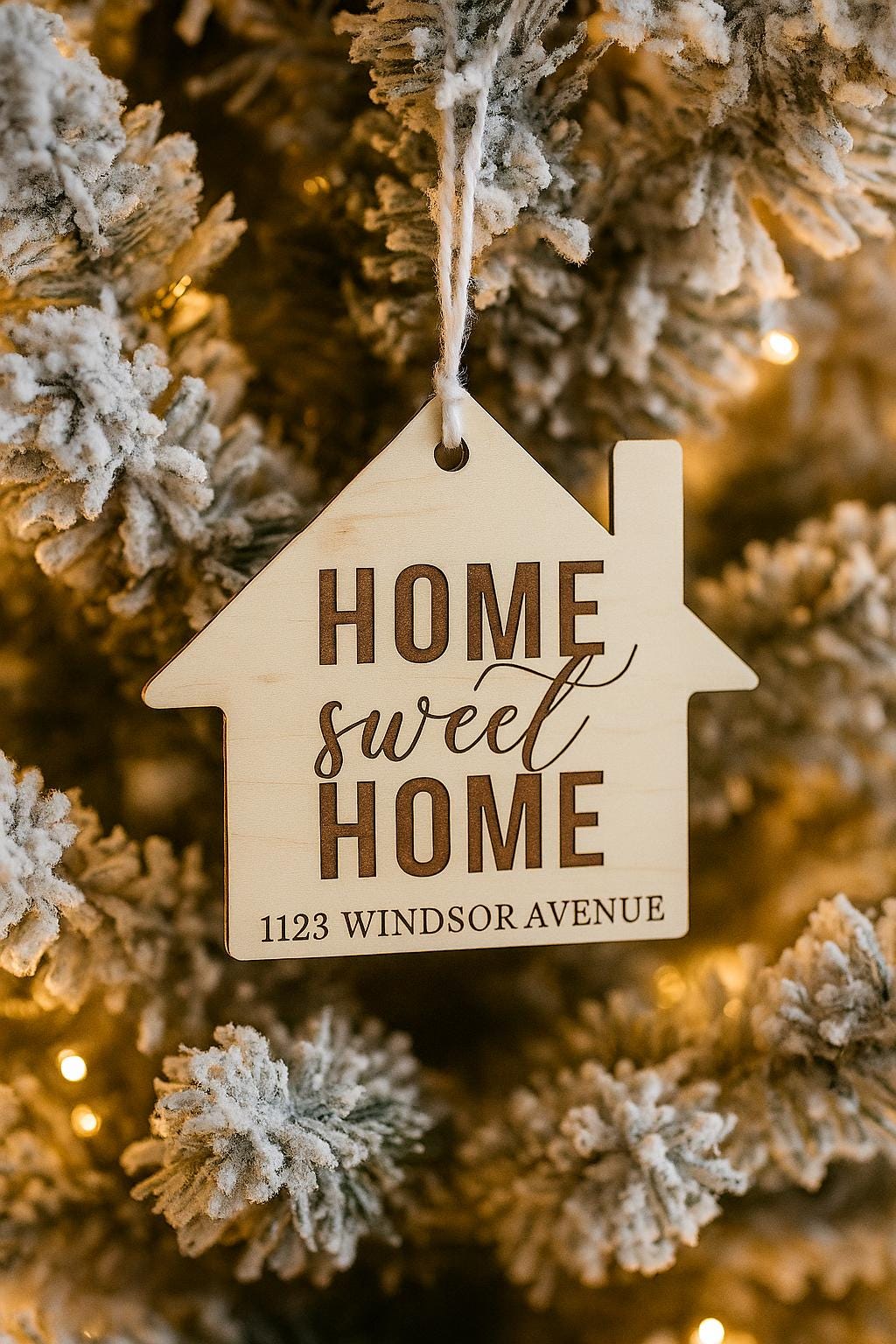 Home Sweet Home Address Ornament