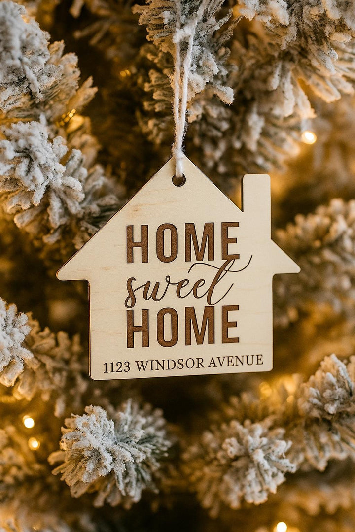 Home Sweet Home Address Ornament