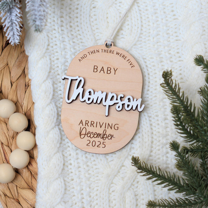 Personalized Baby Announcement Pregnancy Ornament