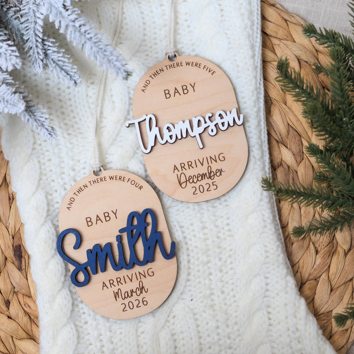 Personalized Baby Announcement Pregnancy Ornament