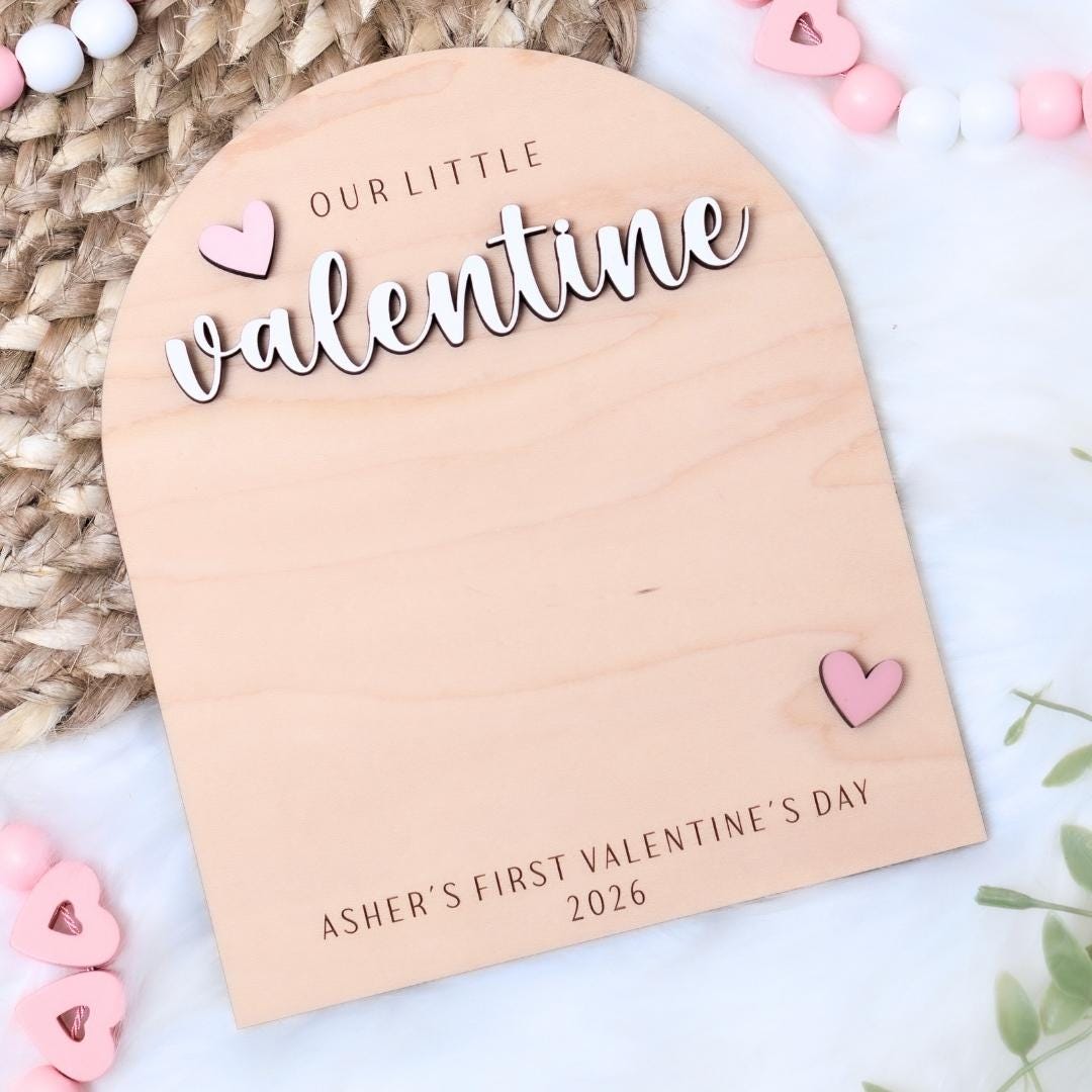 Valentines Day Footprint Keepsake - Roses are Red