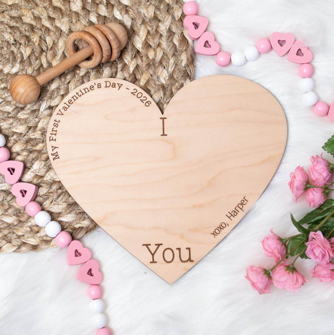 Valentines Day Footprint Keepsake - Roses are Red