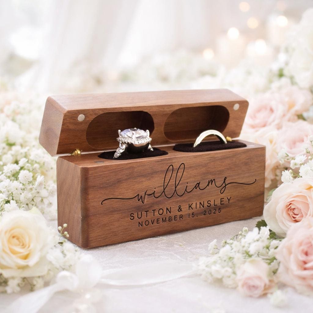 Custom Wedding Ring Bearer Ring Box