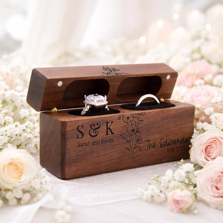 Wedding Ceremony Wooden Ring Box