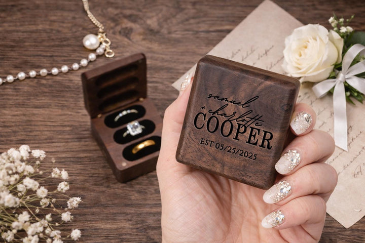 Wooden Wedding Ring Box