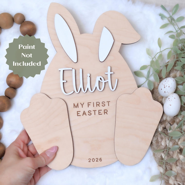 My First Easter Sign - Bunny Prints