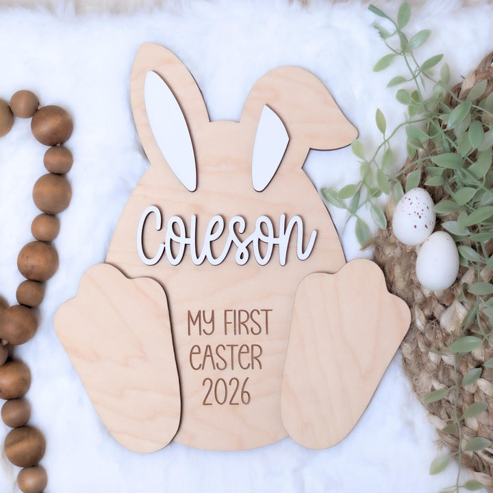 My First Easter Sign - Bunny Footprints