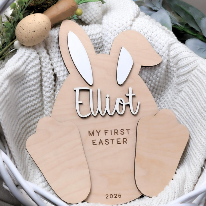 My First Easter Sign - Bunny Footprints
