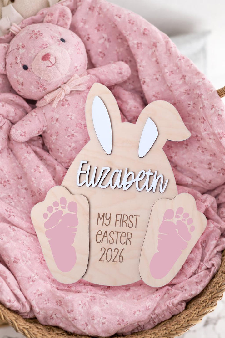 My First Easter Sign - Bunny Footprints
