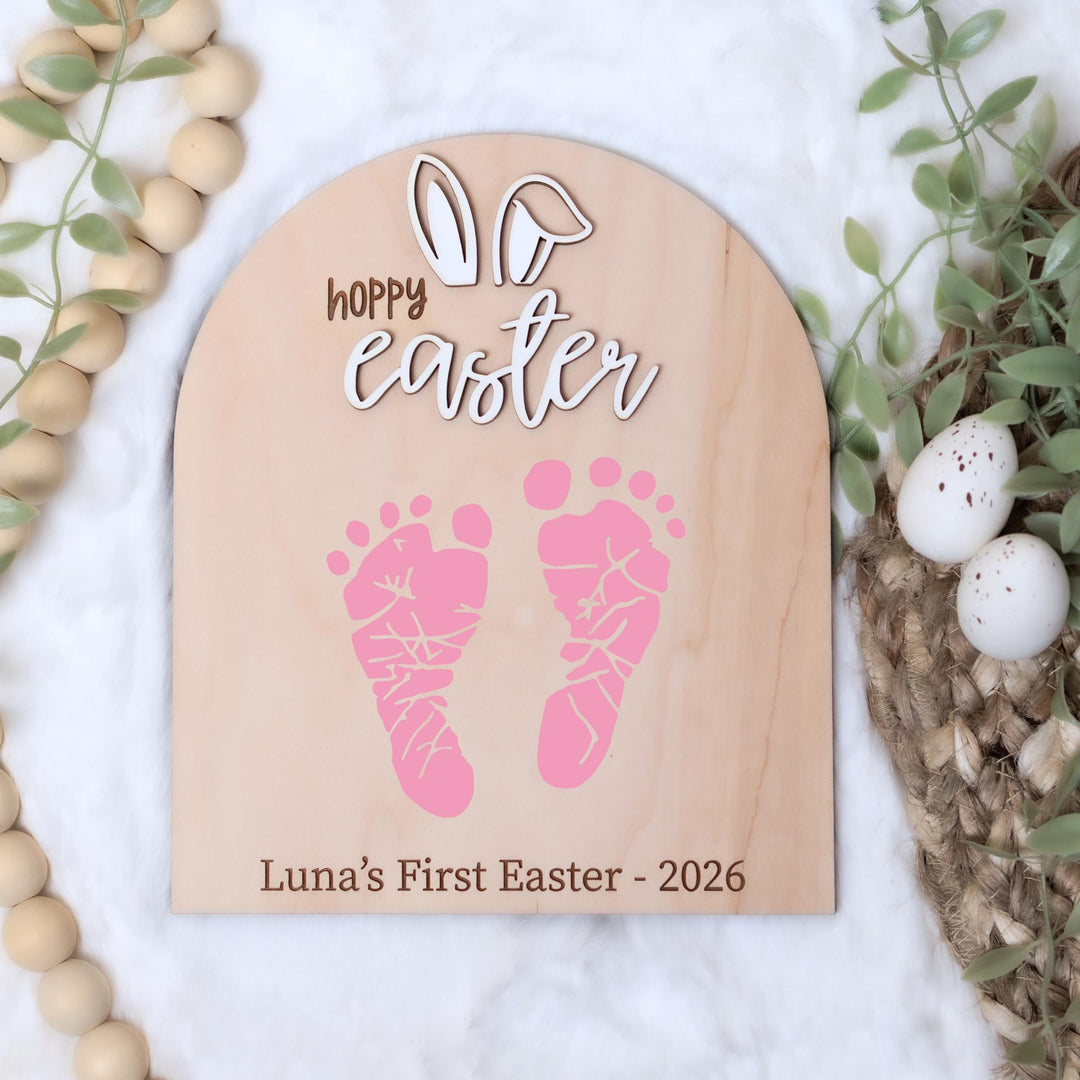 My First Easter Footprint Sign - Some Bunny