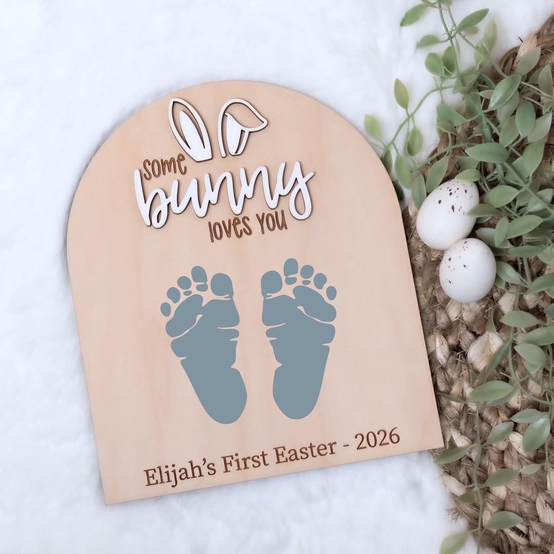 My First Easter Footprint Sign - Some Bunny
