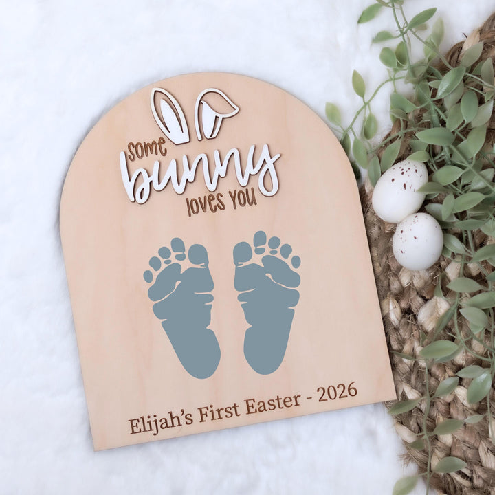 My First Easter Footprint Sign - Some Bunny