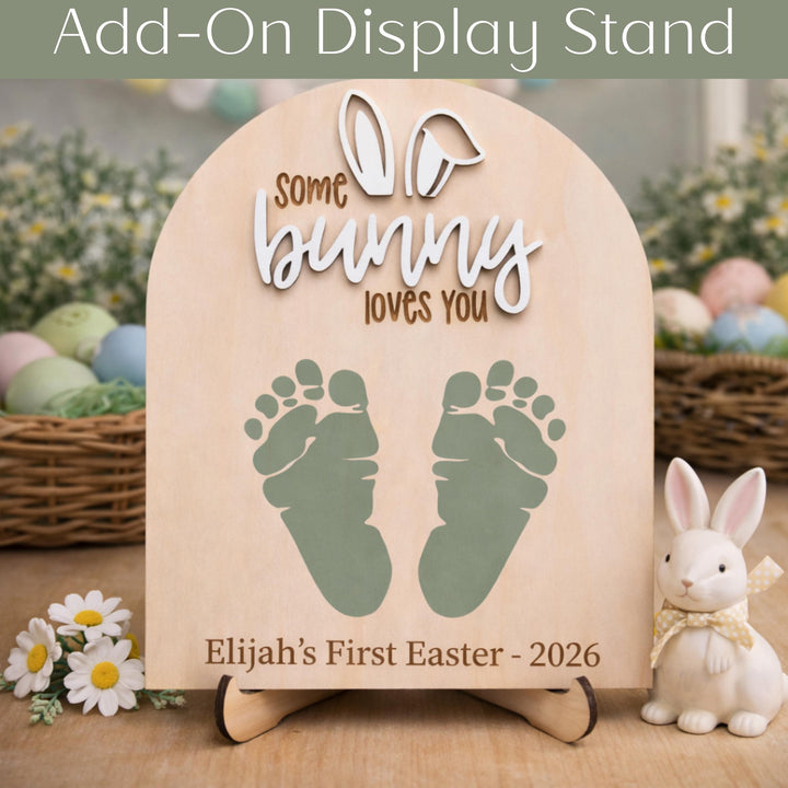 Baby First Easter Footprint Sign - Hoppy Easter