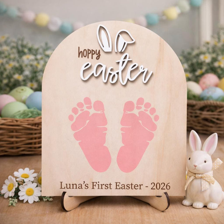 My First Easter Footprint Sign - Some Bunny