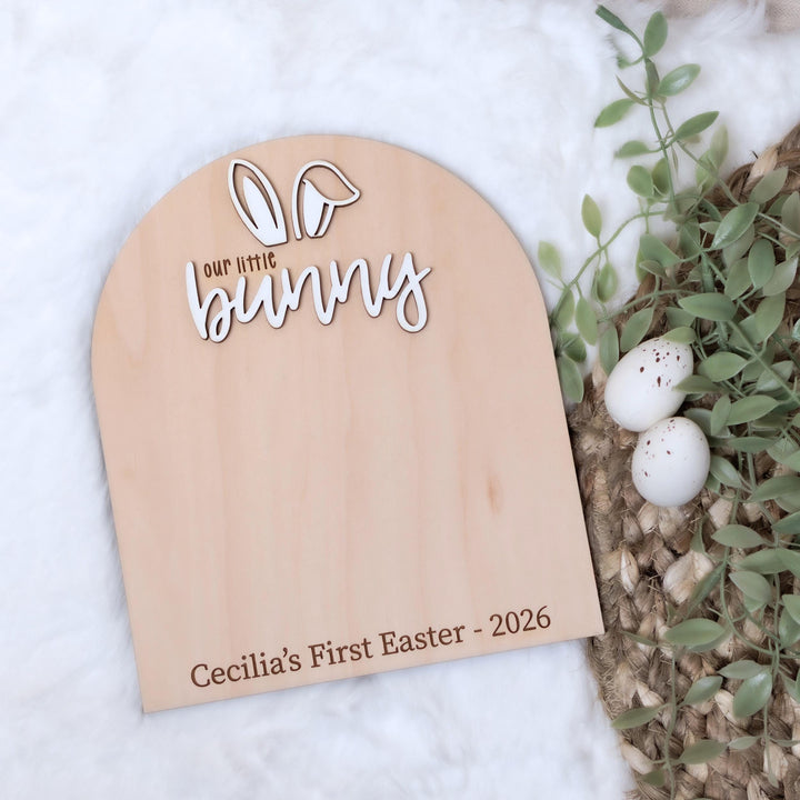 Baby First Easter Footprint Sign - Some Bunny Loves You