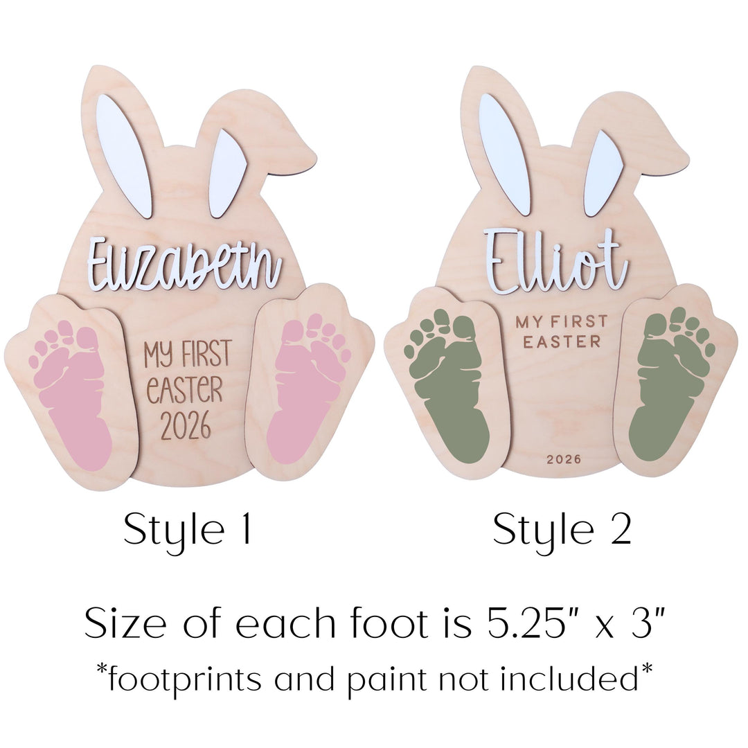 My First Easter Sign - Bunny Prints