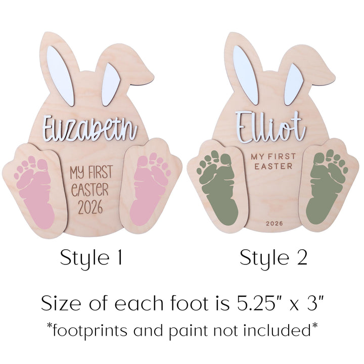 My First Easter Sign - Bunny Footprints
