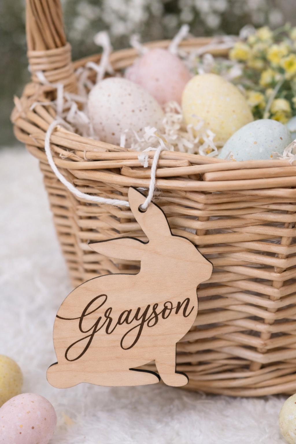 Personalized Easter Bunny Basket Tag