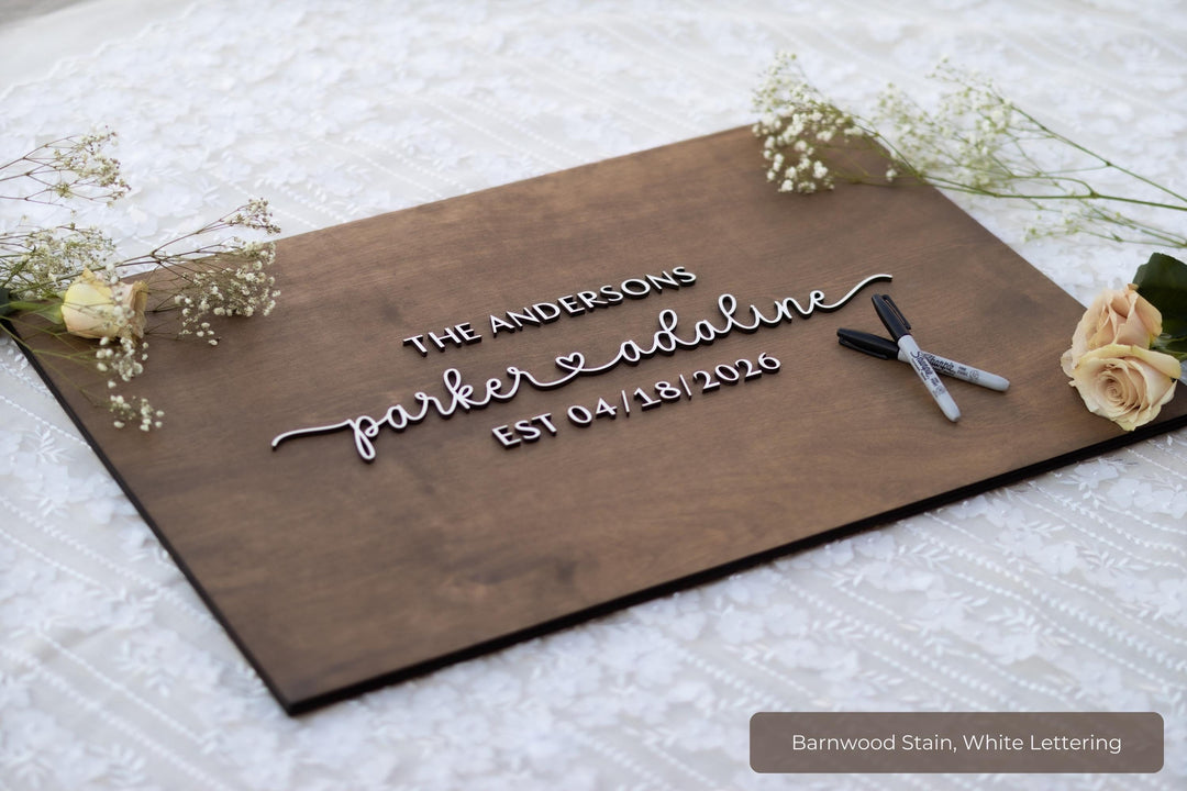 3D Square Guest Book Wedding Alternative