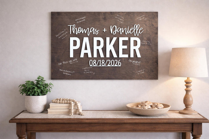 3D Square Guest Book Wedding Alternative