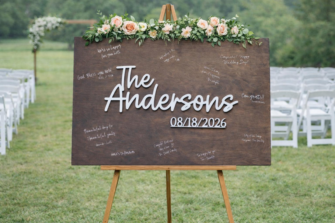 Wooden Wedding Guest Book