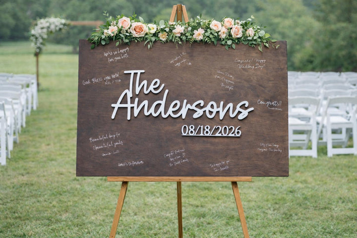 Wooden Wedding Guest Book