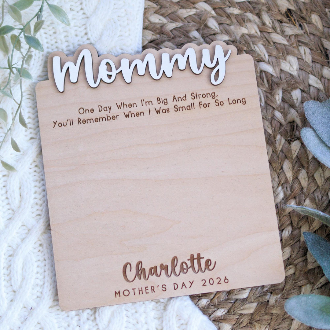 Personalized Wood Handprint Sign - Big &amp; Strong