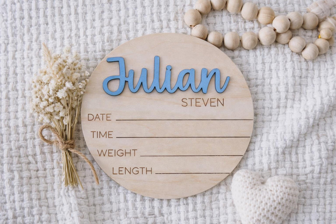 Newborn Baby Stats Sign