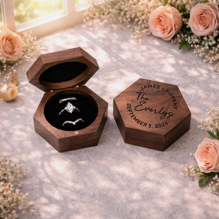 Wedding Ring Box For 3 Rings