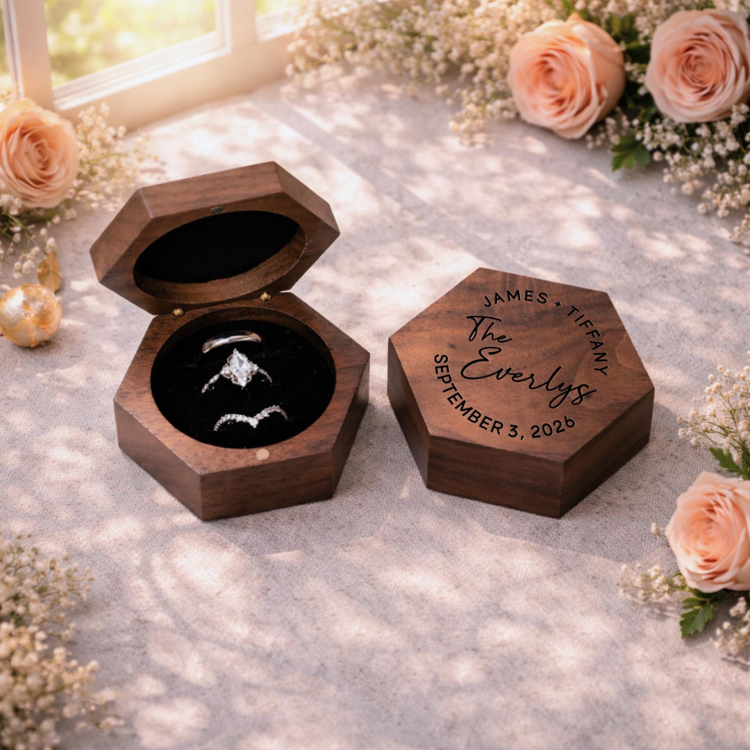 Wedding Ring Box For 3 Rings