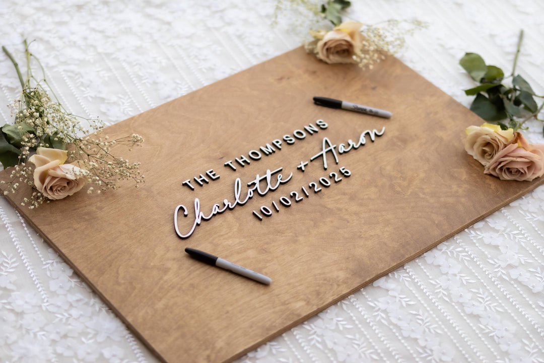 3D Square Guest Book Wedding Alternative