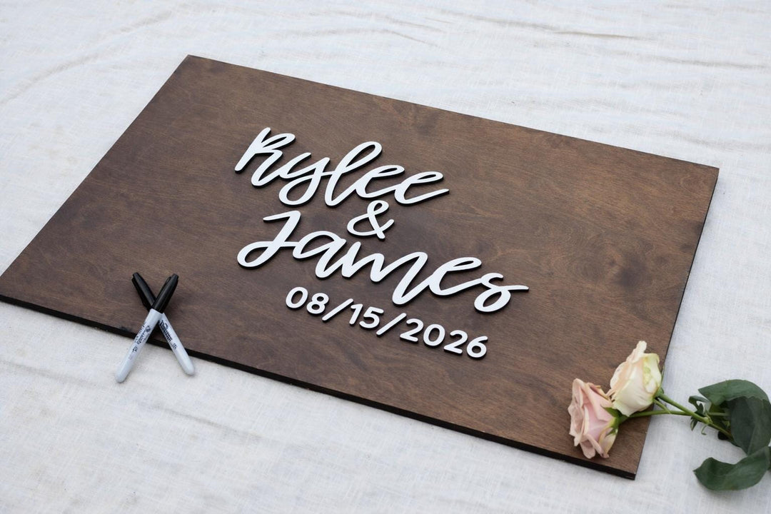 3D Square Guest Book Wedding Alternative