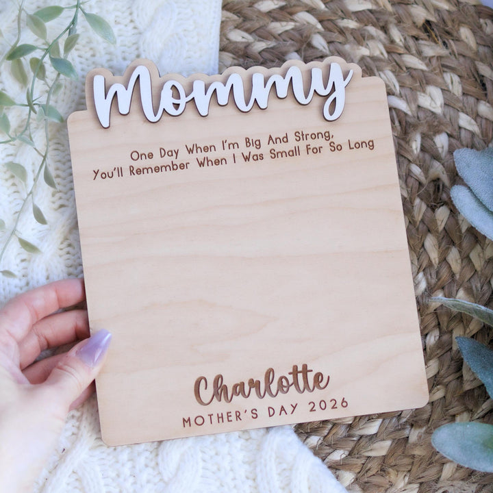 Personalized Wood Handprint Sign - Big &amp; Strong