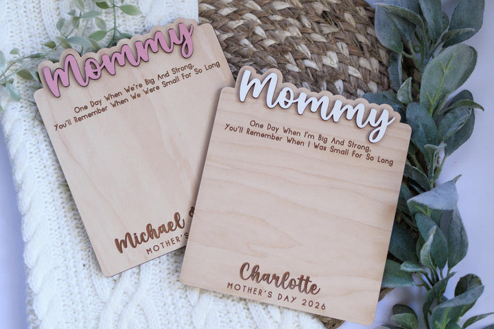 Personalized Wood Handprint Sign - Big &amp; Strong