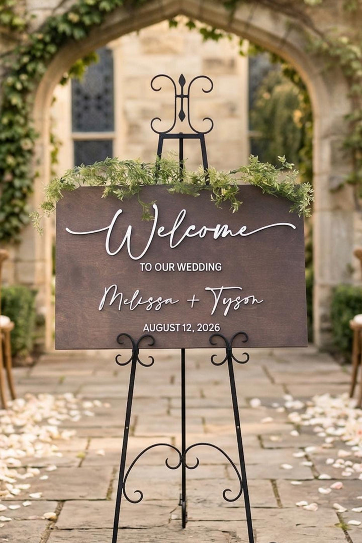 Unique Wedding Ceremony Welcome Sign