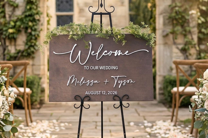 Unique Wedding Ceremony Welcome Sign