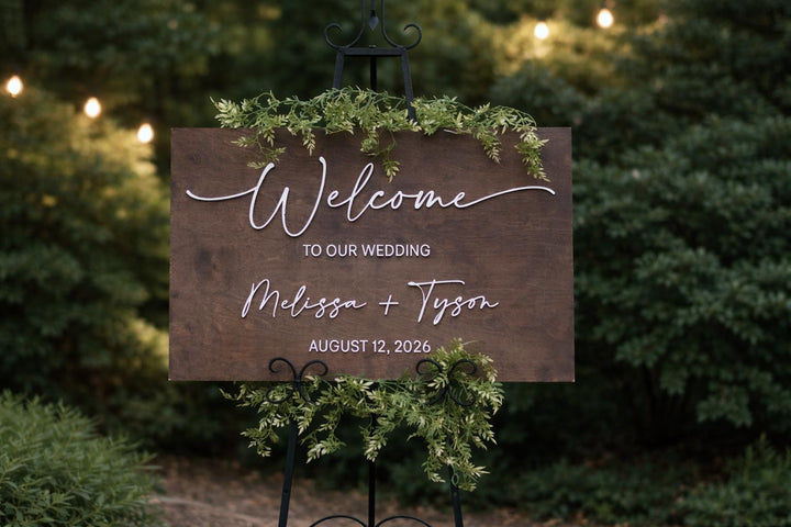 Unique Wedding Ceremony Welcome Sign