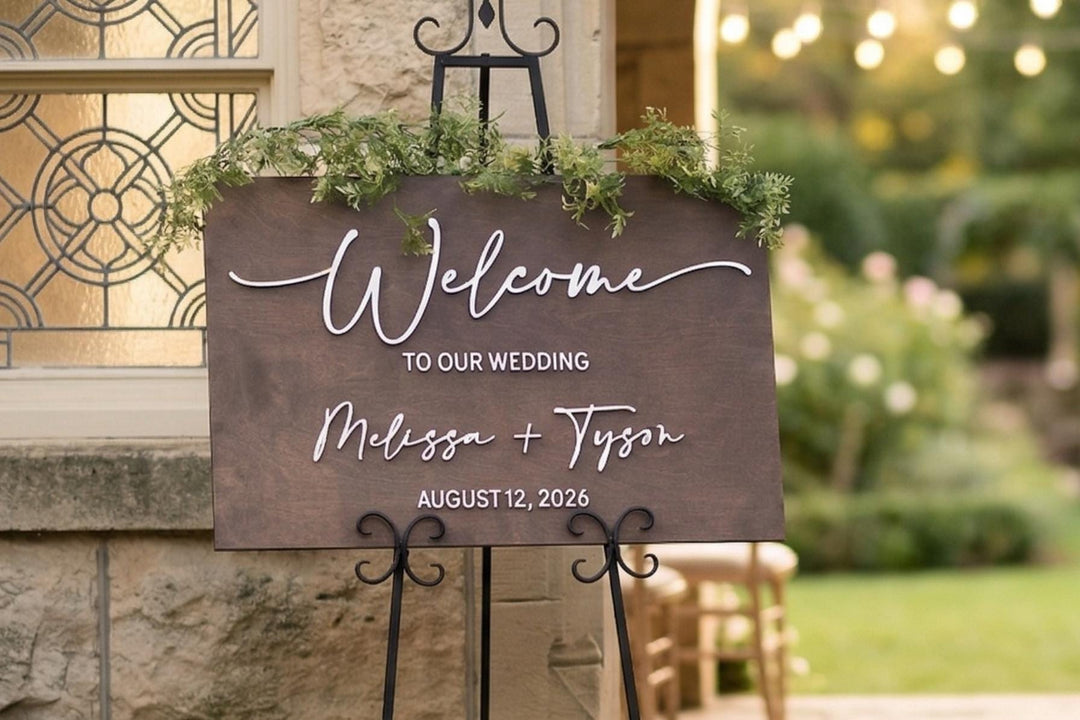 Unique Wedding Ceremony Welcome Sign