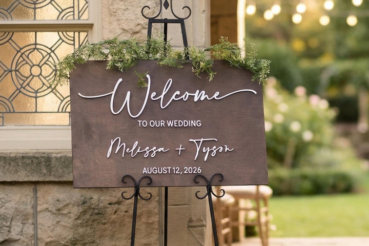 Unique Wedding Ceremony Welcome Sign