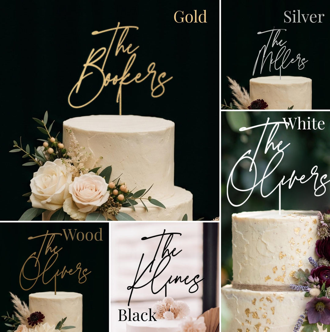 Personalized Wedding Cake Topper With Last Names