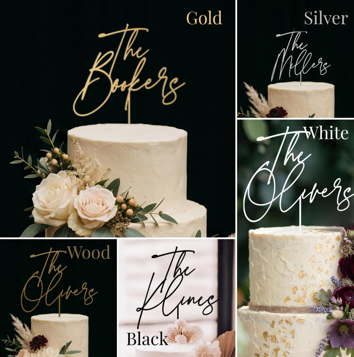 Personalized Wedding Cake Topper With Last Names