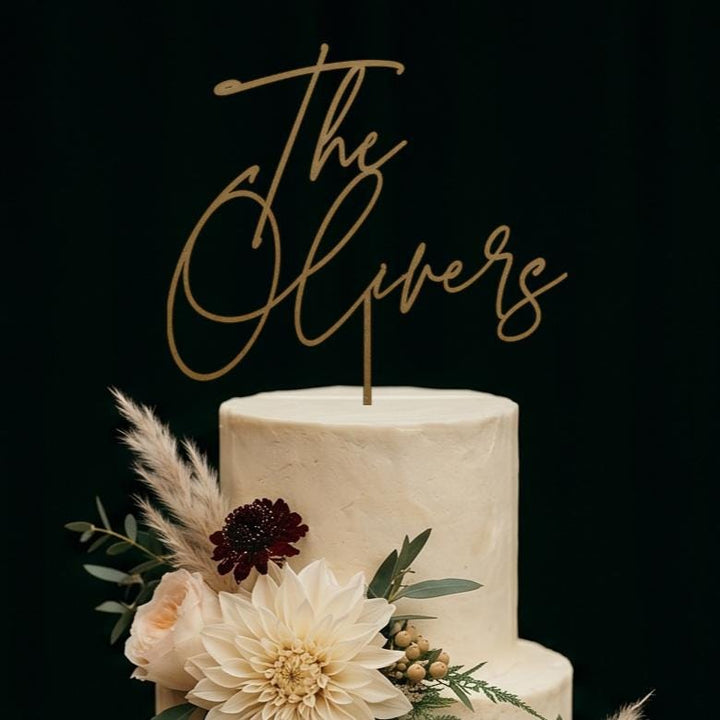 Personalized Wedding Cake Topper With Last Names