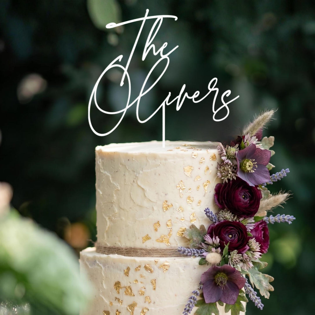 Personalized Wedding Cake Topper With Last Names