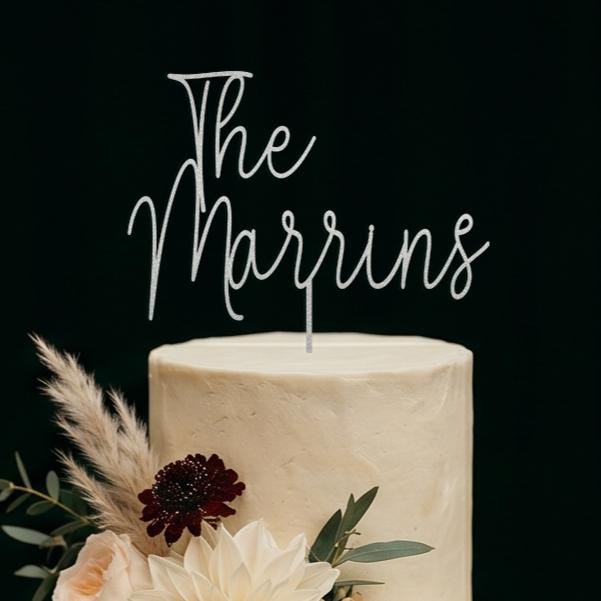 Personalized Wedding Cake Topper With Last Names