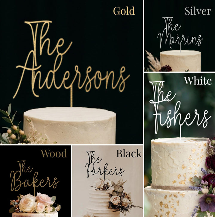 Personalized Wedding Cake Topper With Last Names